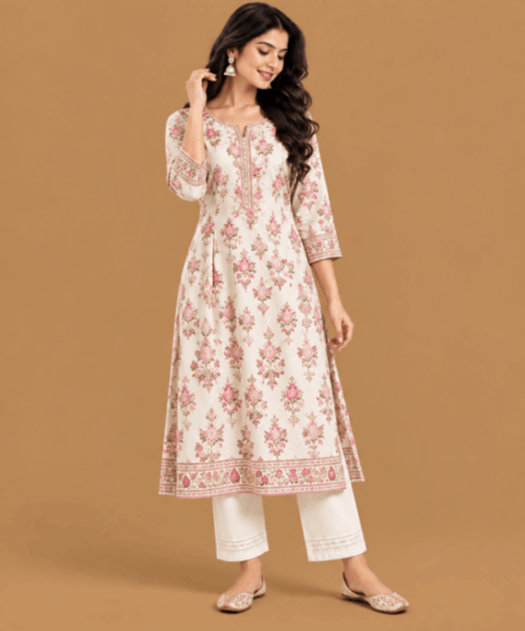 jpeg-optimizer_ChatGPT-Image-Sep-14-2026-12_18_40-PM-1.png Floral Printed Cotton Kurti Set - Image 1