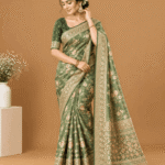 Elegant Green Floral Saree