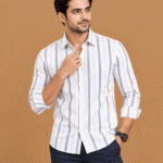 Classic Blue Stripe Casual Shirt